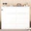 Lit blanc double, parfait pour les chambres d'amis et les bureaux à domicile, support de matelas flexible, construction avec lit mural à double système de pistons, gymnases Space Furniture, confortables lattes absorbantes, facile-131457260