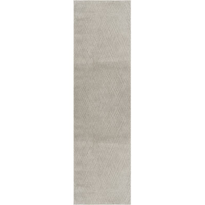 Harper Gray & Silver Geometric High-Low Modern Rug