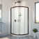 38'' W x 38'' D x 78'' H Semi-Frameless Round Shower Enclosure