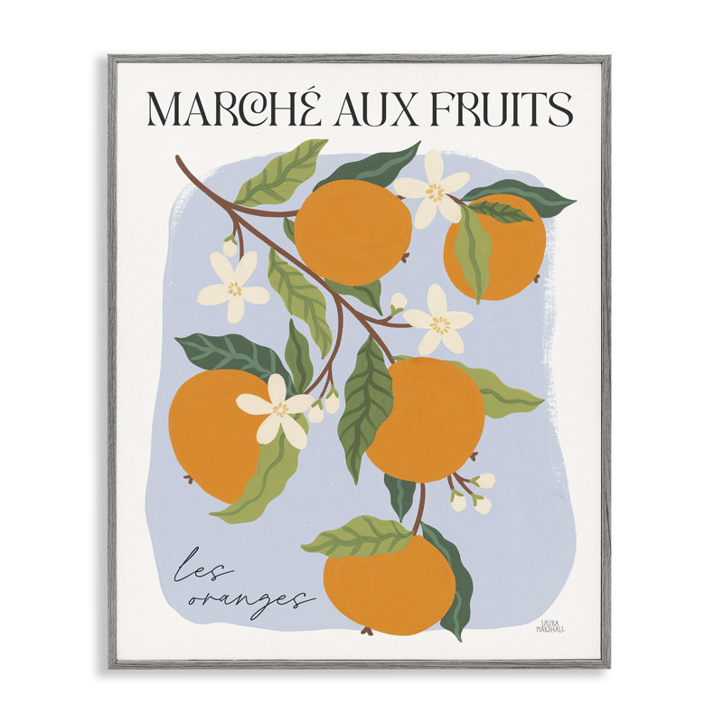 Marche aux oranges, estampe numérique encadrée par Wild Apple Portfolio, Estampe numérique Farmhouse, H 30 po x l 24 po