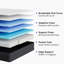 Matelas hybride 12 po avec ressorts ensachés et mousse viscoélastique rafraîchissante-327580324