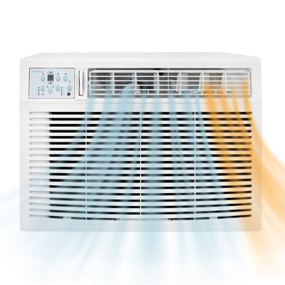 Keystone 18,800 BTU 230V Window Air Conditioner with 16,000 BTU Supplemental Heat Capability