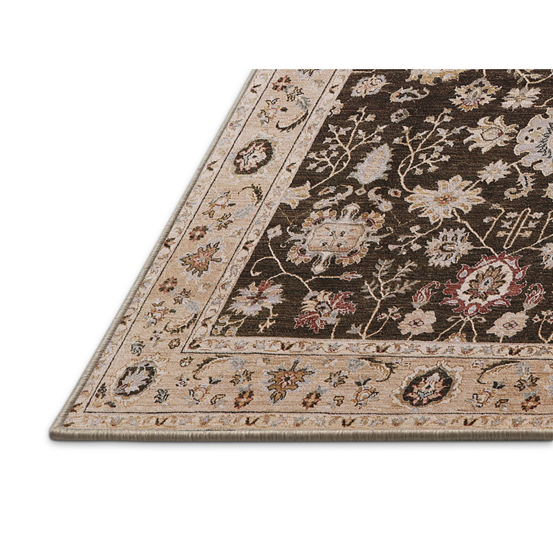 Tapis oriental beige / brun Cardew, Rectangle 4 pi x 6 pi