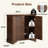 31.5" W Modern Fluted Sideboard Buffet Cabinet with Storage – Wood Coffee Bar Credenza with Doors & Adjustable Shelves for Living Room, Dining Room, Kitchen or Entryway