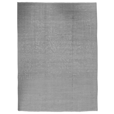 Damask Area Rug in Light Gray