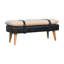 Banc en bois massif avec garniture cloutée-1441416910