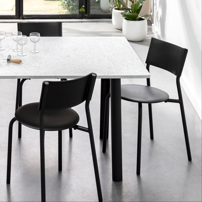 SSD Recycled Plastic Dining Side Chair, Graphite Black