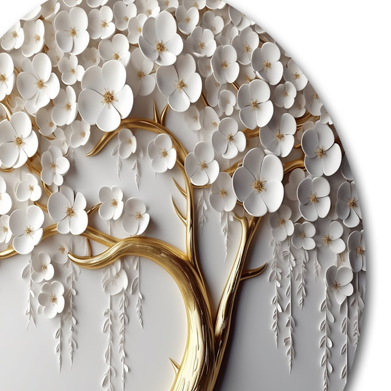 Orchidée blanche Norwell, jardin de branches II, H 36 po x l 36 po x P 1 po