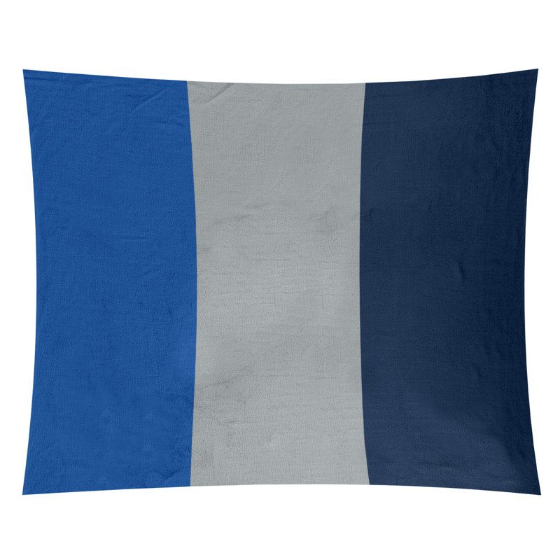 Tapisserie de polyester St. Louis, Bleu royal / gris / bleu marine, H 27,5 po x l 37,5 po