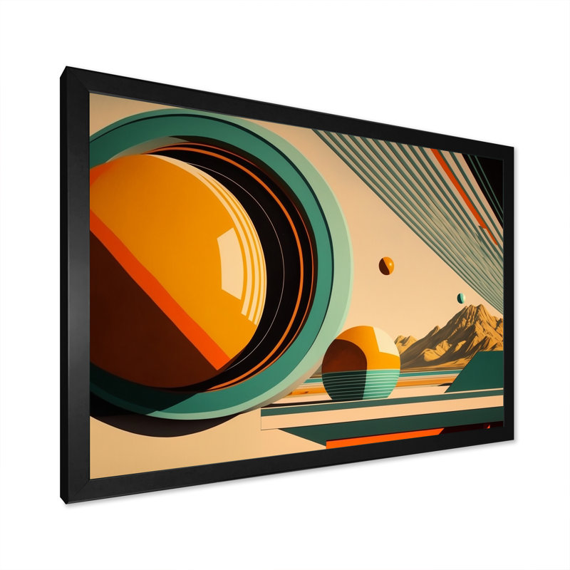 Impression rétro sur toile Mid-Century III, Noir, L 20 po x H 12 po