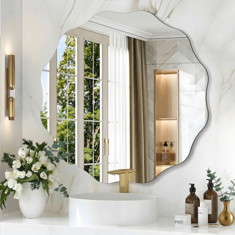Miroir mural rond sans cadre 24 po, 24 po x 24 po