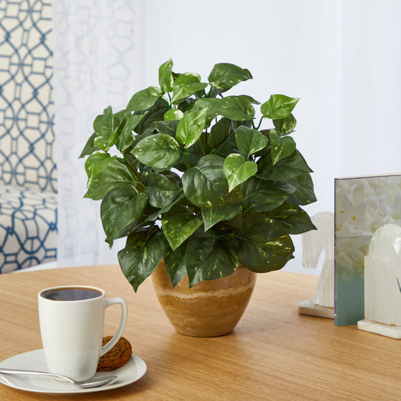 14'' Faux Foliage Plant in Ceramic Planter