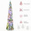 Arbre de Noël artificiel de 7 pi avec 7 536 branches, 350 lumières DEL blanches ou colorées, forme Downswept-531755769