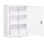 Armoire verrouillable 16 po x 21 po, acier à 3 niveaux, blanc, pour la salle de bain et la cuisine, gardez vos médicaments en sécurité