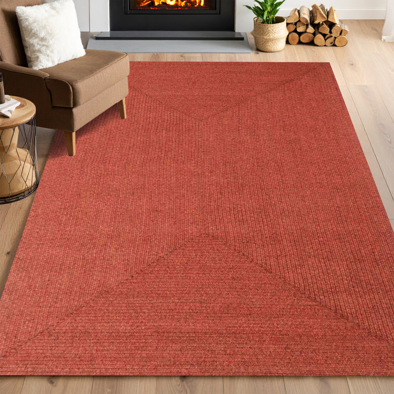 Superior Area Rug Indoor Outdoor Bohemian Solid Braided Rugs Collection, Rectangle 6 pi x 9 pi