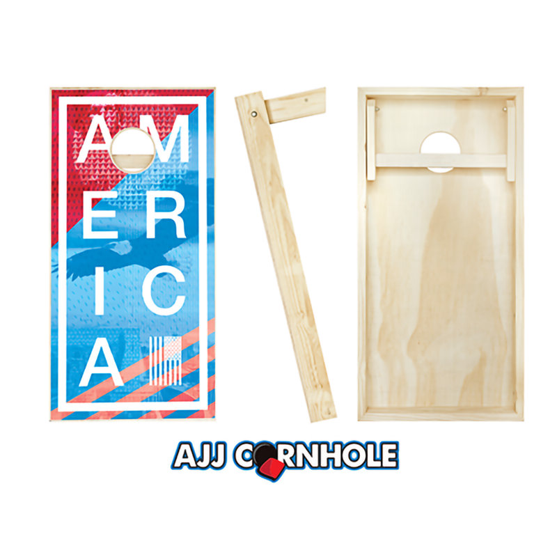 Ensemble de cornhole en bois massif 2 'x 4' avec sacs