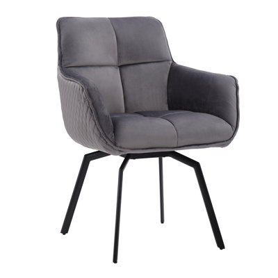 Velvet Swivel Armchair
