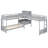 Twin L-Shaped Triple Bunk Bed With 4 Storage Drawers, Desk, And Power Outlets-1386021064
