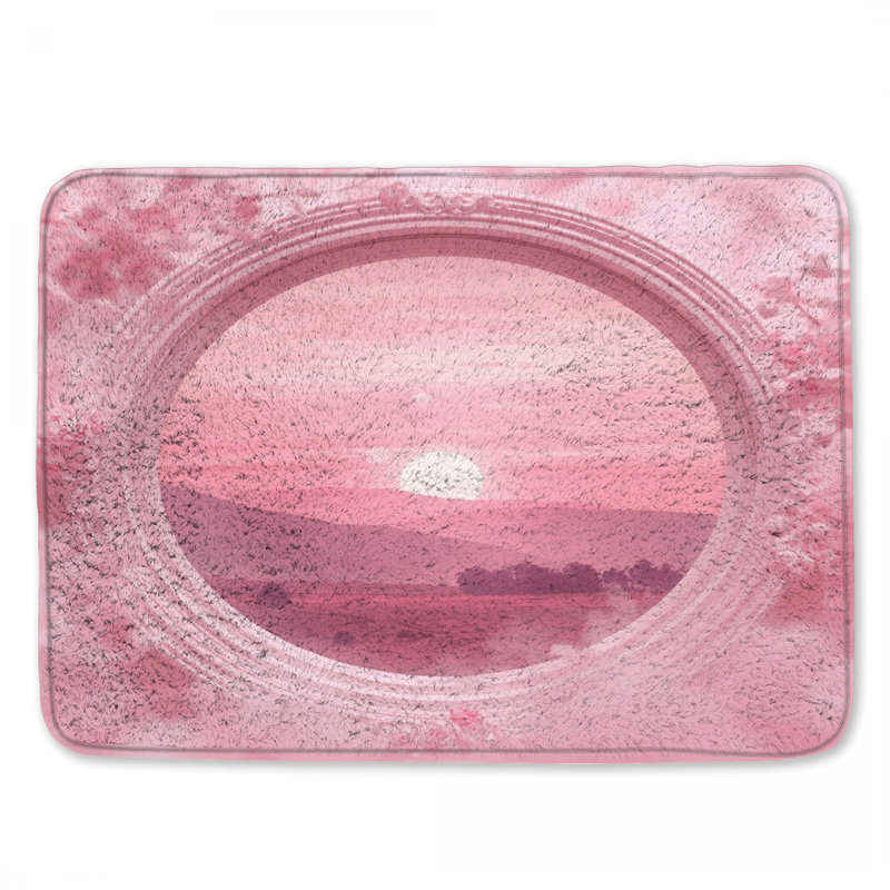 Tapis de bain rose, L 24 po x L 17 po