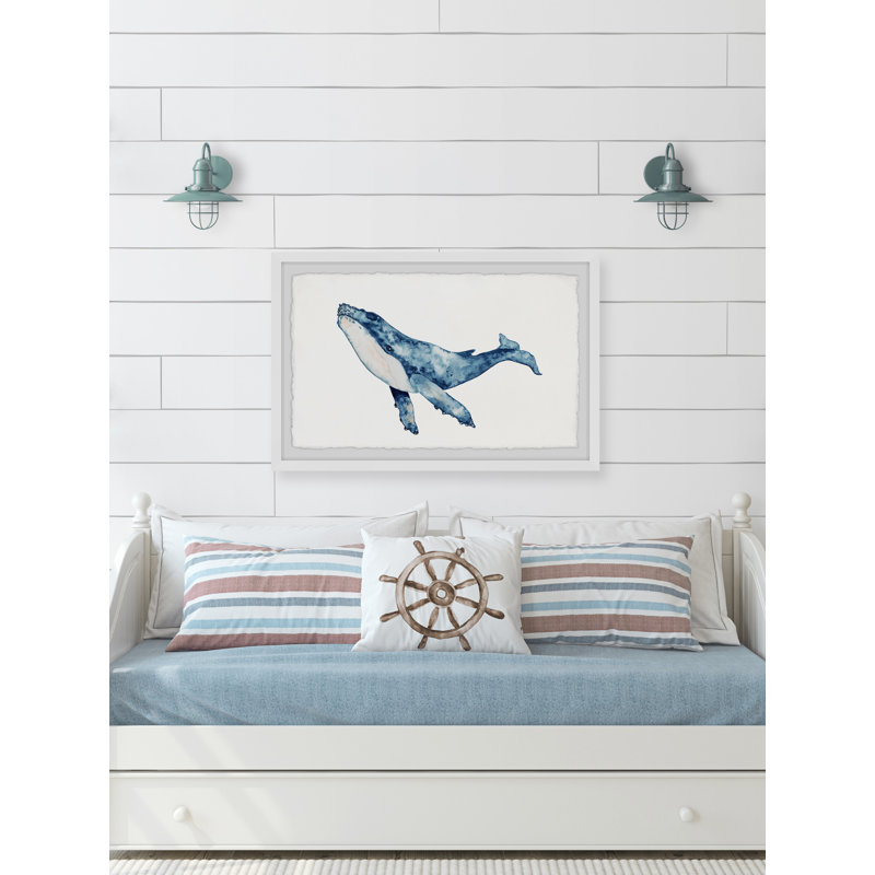 Whale Hello There by Marmont Hill - Single Picture Frame Painting, 20cm H x 30cm W x 3.81cm D