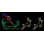 Small Santa in Sleigh with 2 Deer Christmas Holiday Lighted Display