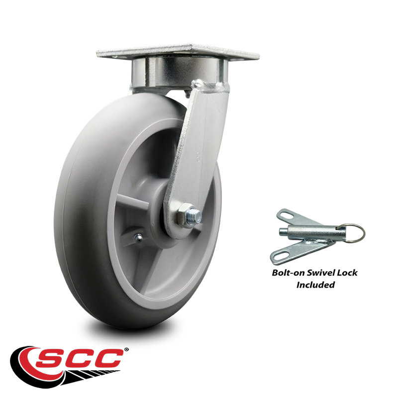 Kingpinless Thermoplastic Rubber Caster