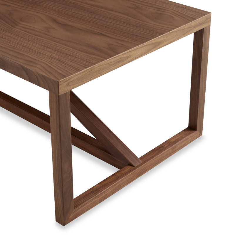 Strut Coffee Table, Walnut, 14" H x 54" L x 20" W