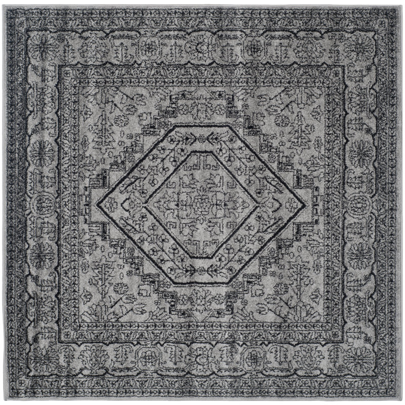 Amedee Performance Oriental Rug, Square 4'