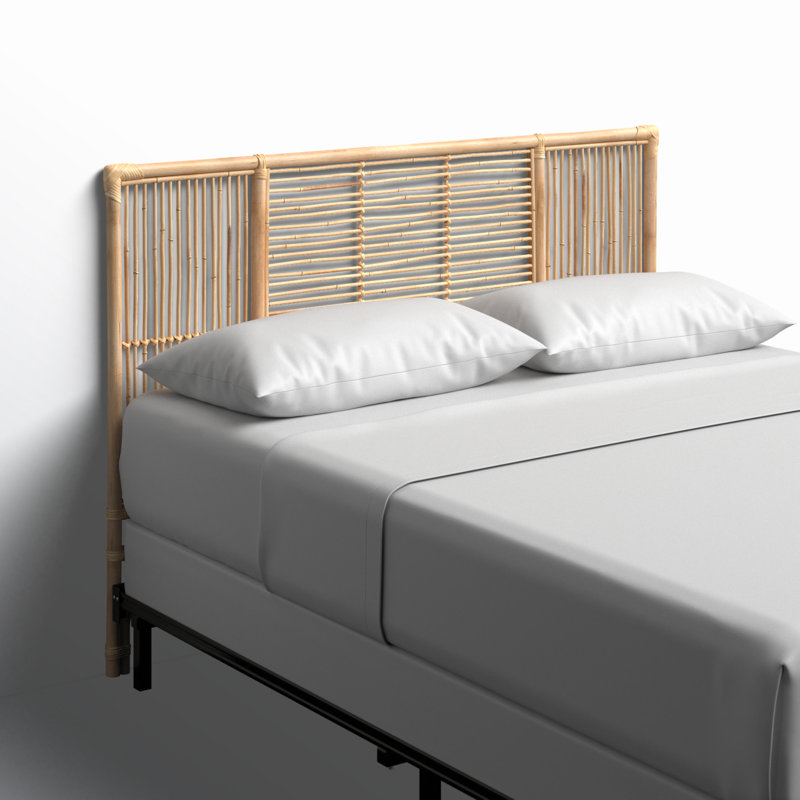 Lita Bohemian Rattan Openwork Headboard, Full/Double