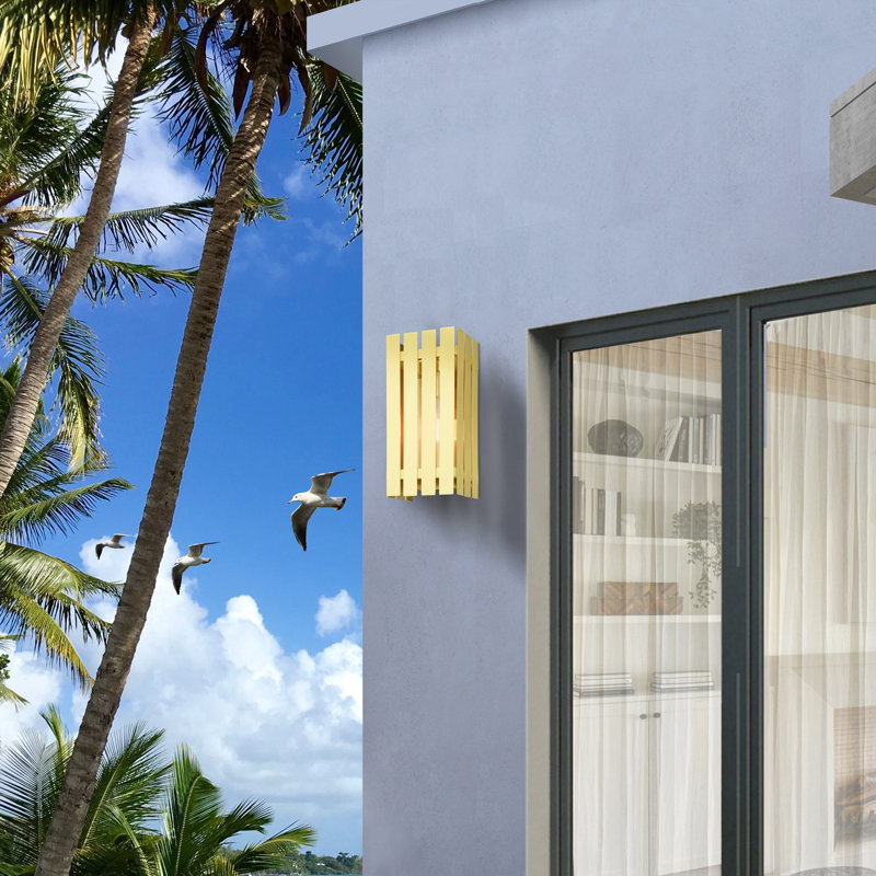 Greenwich Wall Light, Satin Brass, 13" H x 6" W x 4.875" D