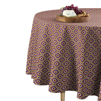 Mattingly Halloween Geometric Round Tablecloth