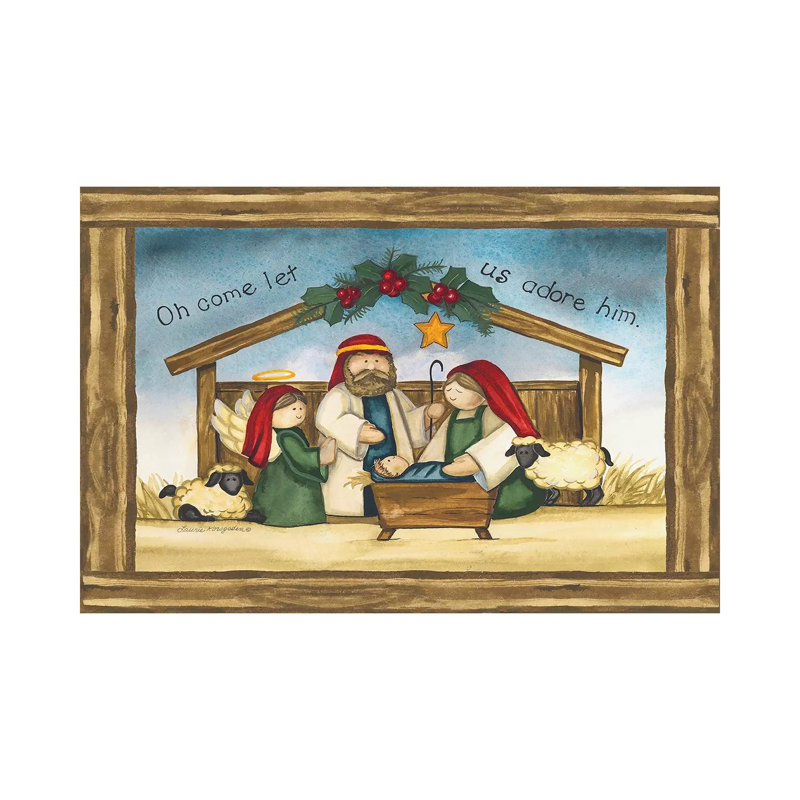 Come Let Us Adore Him by Laurie Korsgaden - Wrapped Canvas Painting, 66.04 cm H x 45.72 cm W x 3.175 cm D