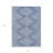 3' X 5' Denim Blue And Ivory Geometric Washable Indoor Outdoor Area Rug