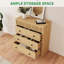 Commode à tiroirs pour chambre à coucher, commode à cannelures larges, armoire de rangement moderne en bois-1509912800