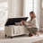 41" Rectangle Linen Storage Ottoman Bench-43086914