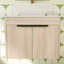 Meuble-lavabo mural simple 23,6 po avec plateau en ardoise-192702551