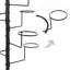 20 Hook Hat Cap Wig Display Rack