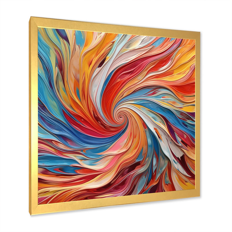 Spiral Symphony IV sur impression sur toile, H 36 po x l 36 po x P 1,5 po, Cadre doré à une seule photo