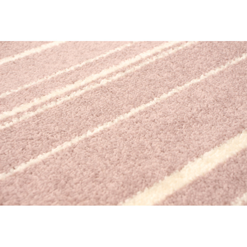 Tapis rose/crème Francom, Rectangle 5 pi 3 po x 7 pi 3 po