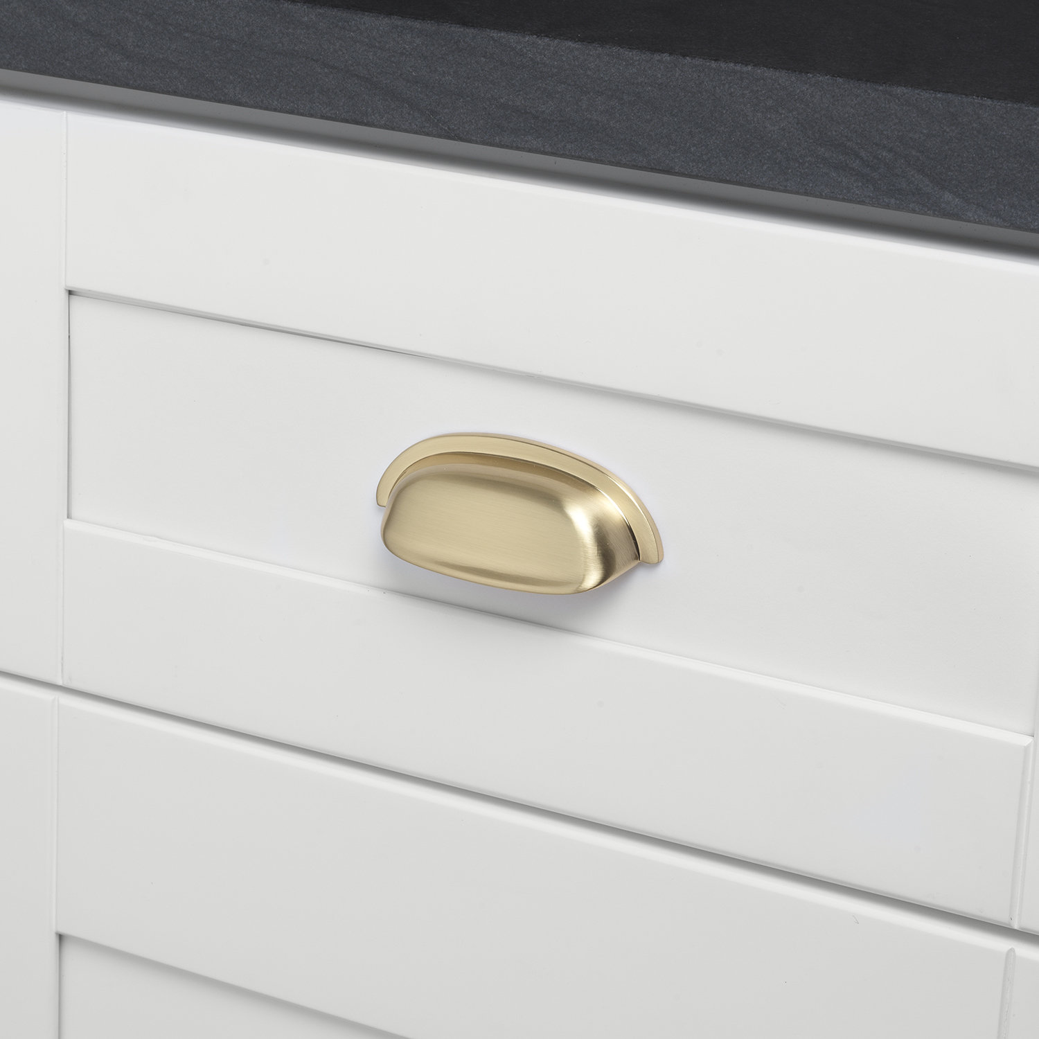 Cup Bin Cabinet Pull, Champagne Gold