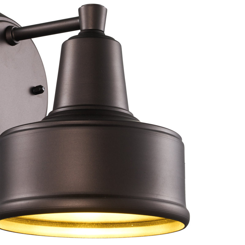 Wall Light, Bronze, 7.7" H x 6.4" W x 7.1" D