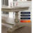 American-style retro distressed solid wood dining table-110563537