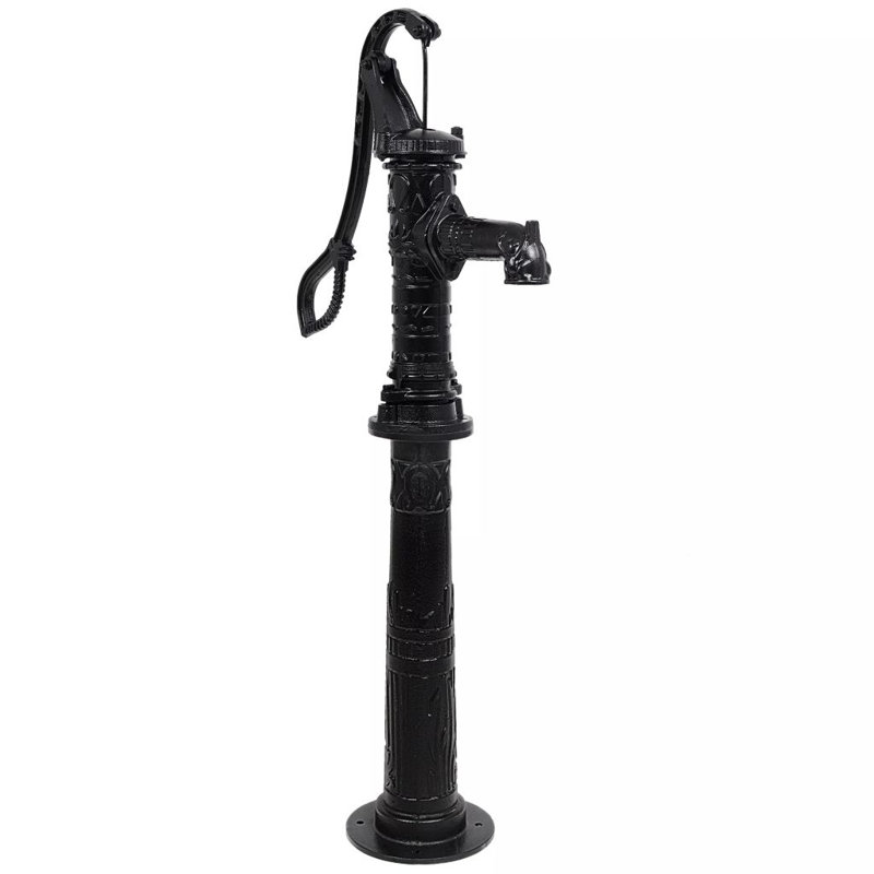 Black Cast Iron Garden Hand Water Pump