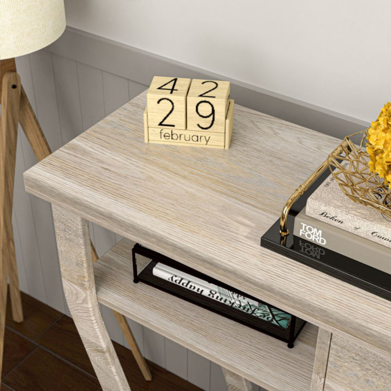Console 47 po avec tiroir Grzedzinska, Gris