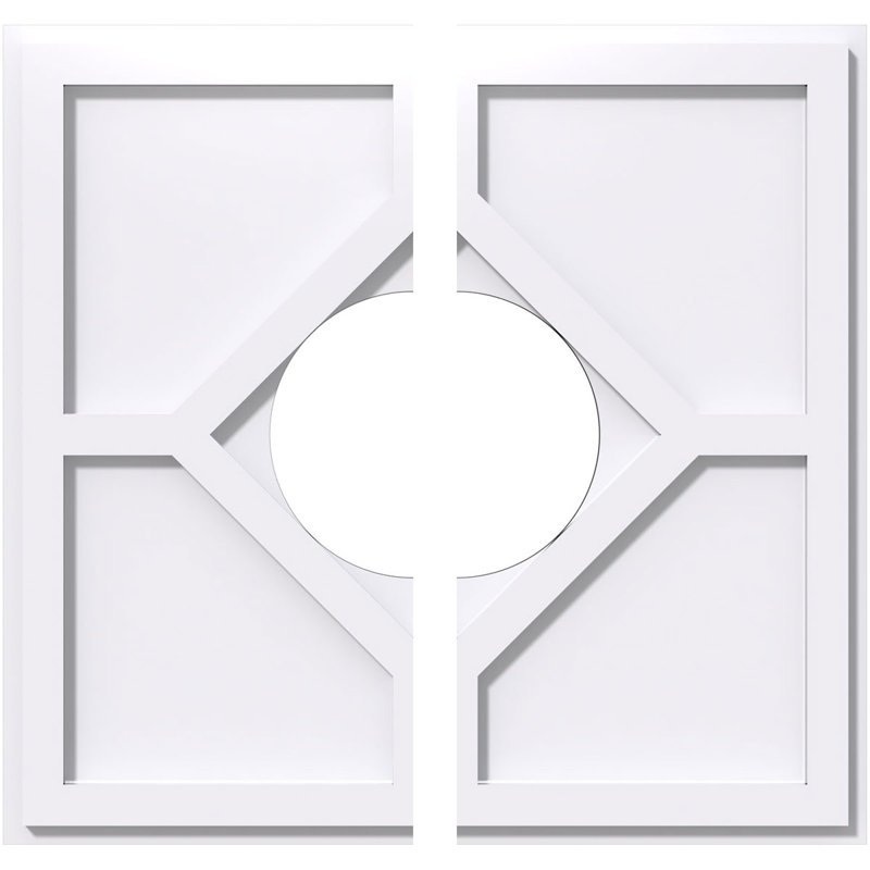 Médaillon de plafond contemporain en PVC de qualité architecturale Embry 12 po x P 4 po x P 4 po x P 1 po