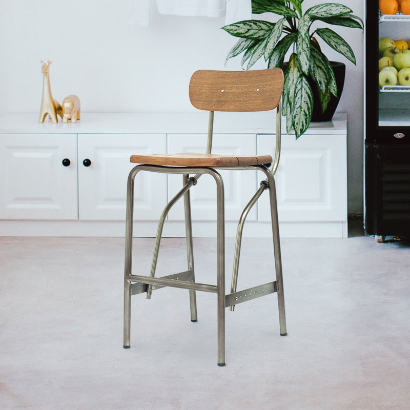Counter Stool with Metal Frame