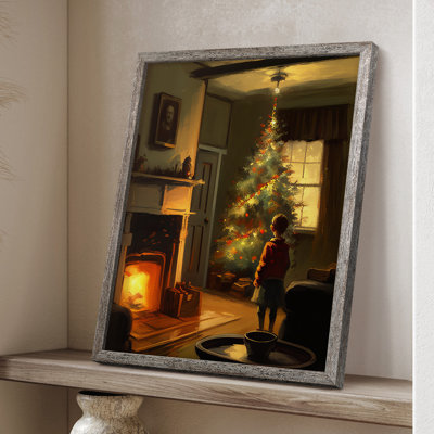 «Christmas Holiday Art DCX III», reproduction encadrée - bois massif