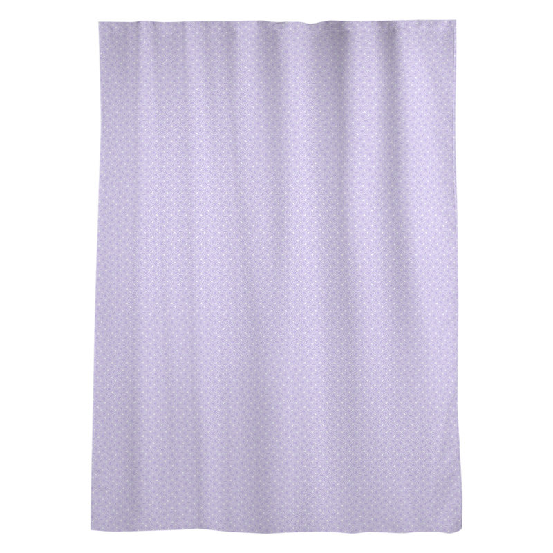 Panneau de rideau simple avec passe-tringle en treillis hexagonal Leffel, Lilas