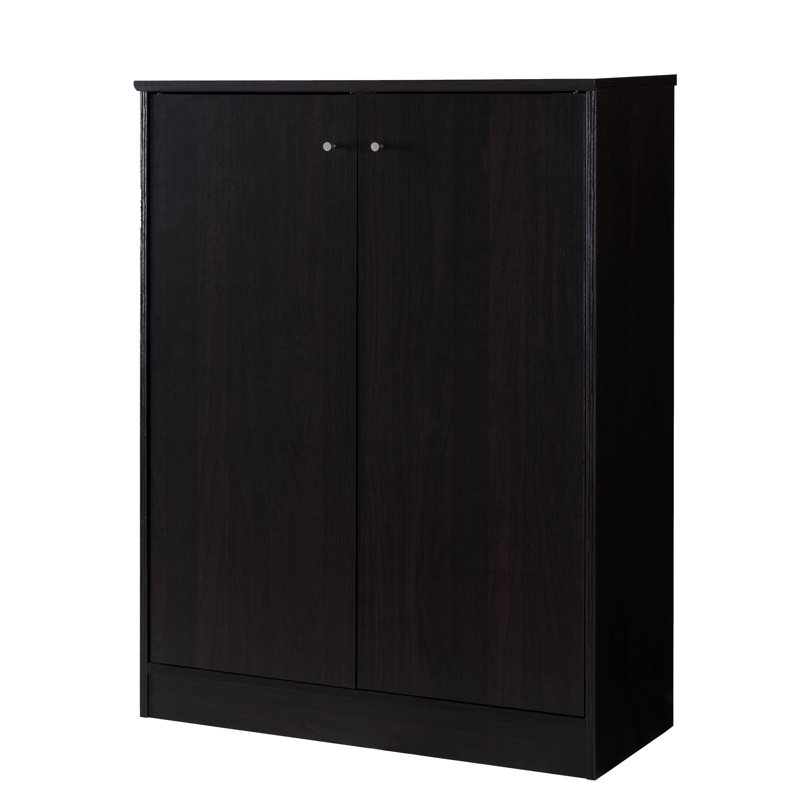 Armoire à chaussures / rangement foncé avec 5 tablettes pratiques