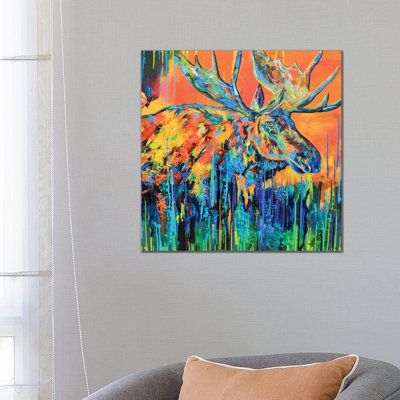 Moose 1 Piece Wall Art on Canvas